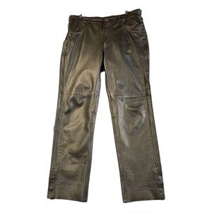 First Classics Leather Riding Pants Lined Snaps and 30” Side Zippers Size 36